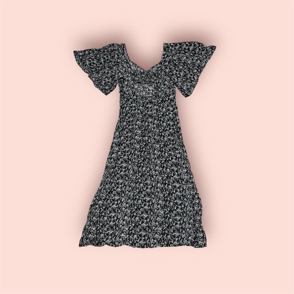a new day Dresses & Skirts - Floral Black and White Maxi/Midi Dress
